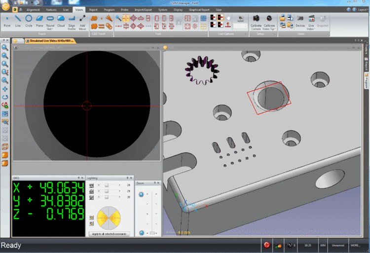 Program your vision system Offline with CMM-Manager