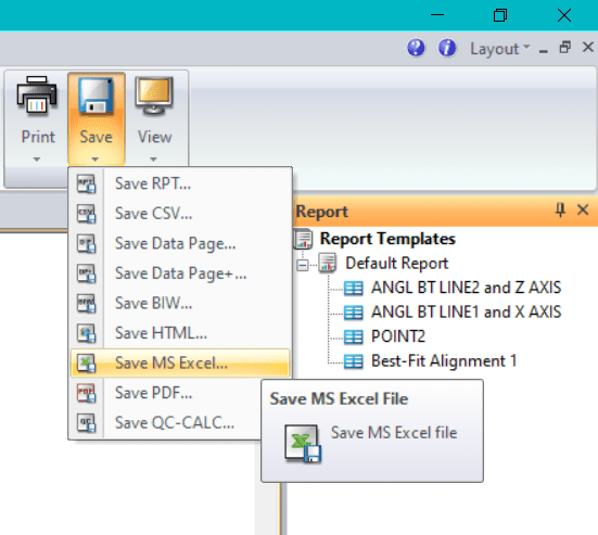 CMM-Manager Flexible Report Output