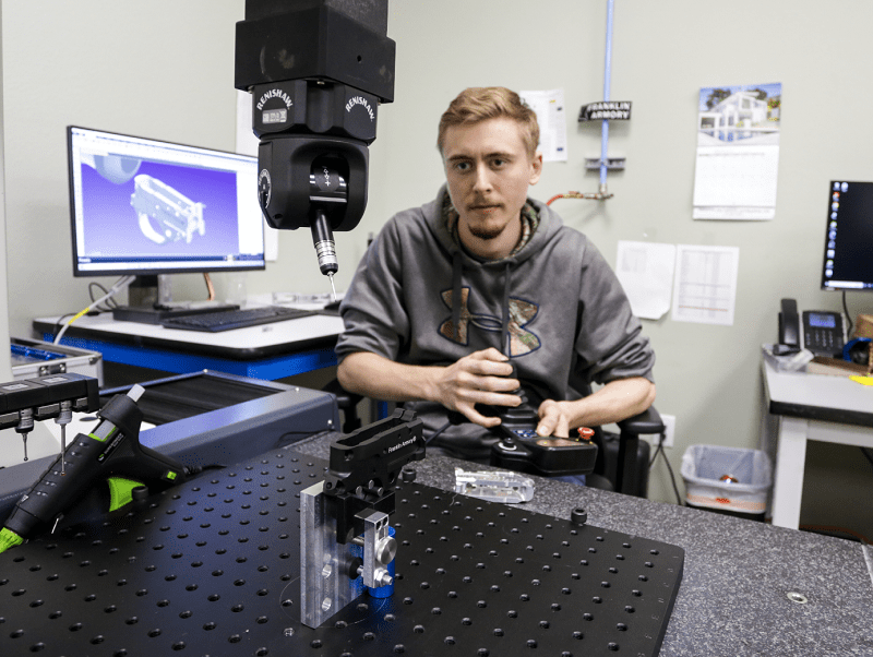 Franklin Armory with CMM-Manager and PH20 5-axis probe