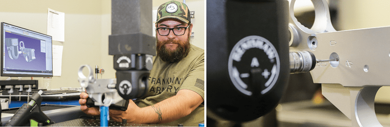 Franklin Armory with CMM-Manager and PH20 5-axis probe