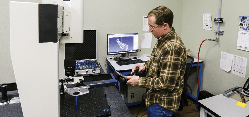 Franklin Armory with CMM-Manager and PH20 5-axis probe